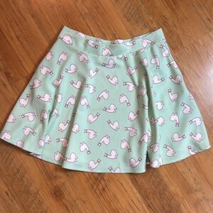 Alpaca Mint Skater Skirt Sz L Womens
